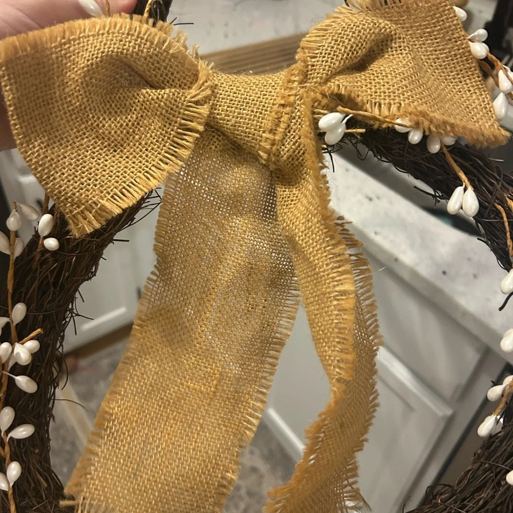 Hobby Lobby Rustic Bunny Wreath with Burlap Bow